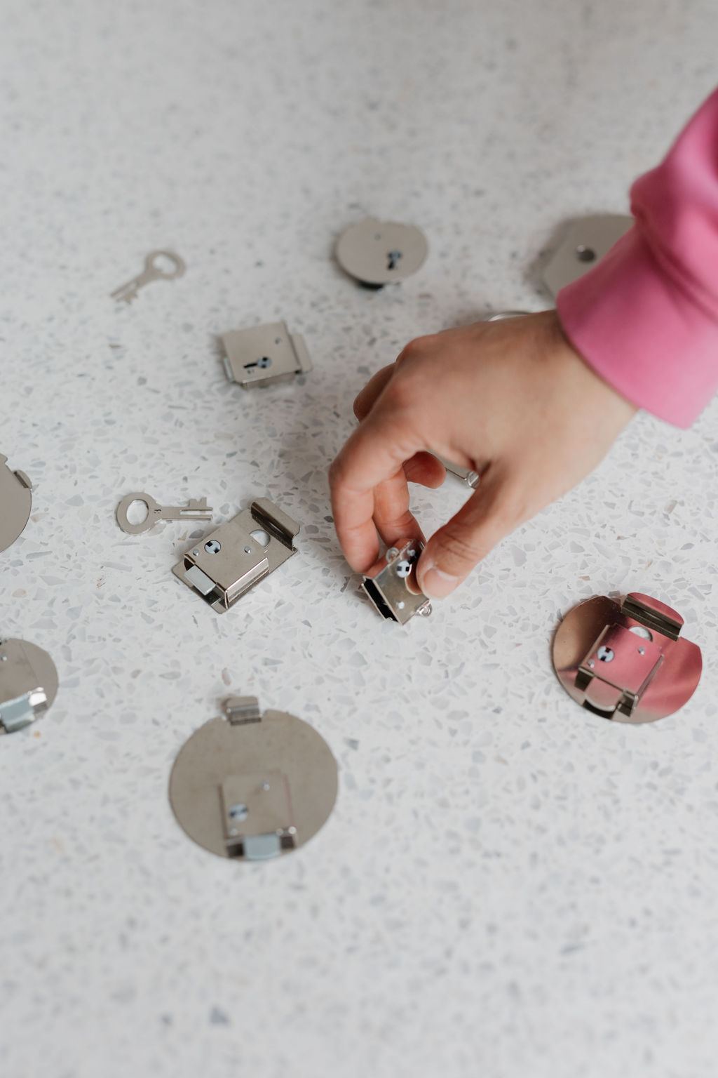 Hand sortiert Spardosenschlösser